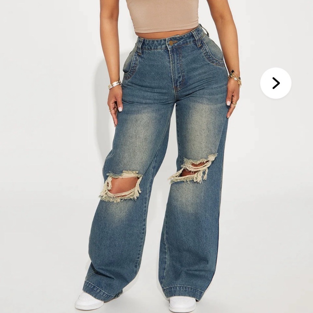 NWT Fashion Nova Drew Drop Jeans Size 16